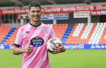 Miguel Loureiro en su presentación con el Lugo