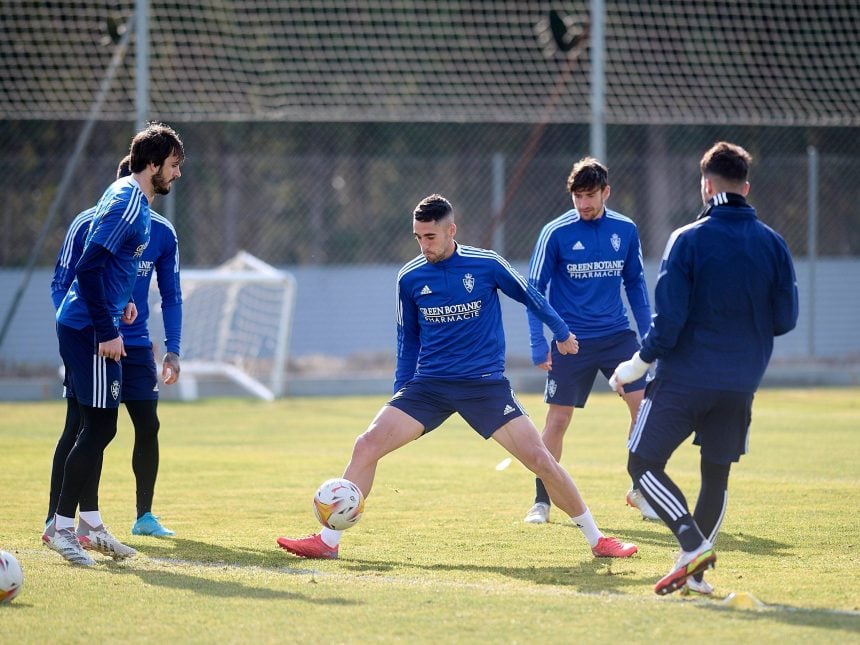 Sabin Merino y Eugeni en un entrenamiento en la Ciudad Deportiva. | Foto: RZ