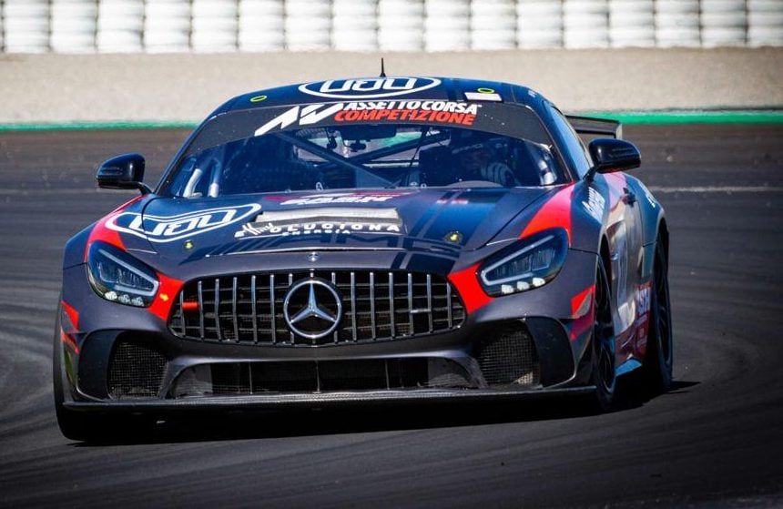 Guillermo Aso pilotará el espectacular Mercedes sobre el asfalto del Circuit de Catalunya en la elite del GT4. Foto: Juanjo Aviño