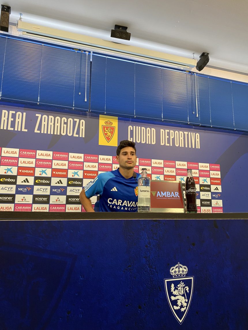 Jaume Grau en rueda de prensa. FOTO: SportAragón