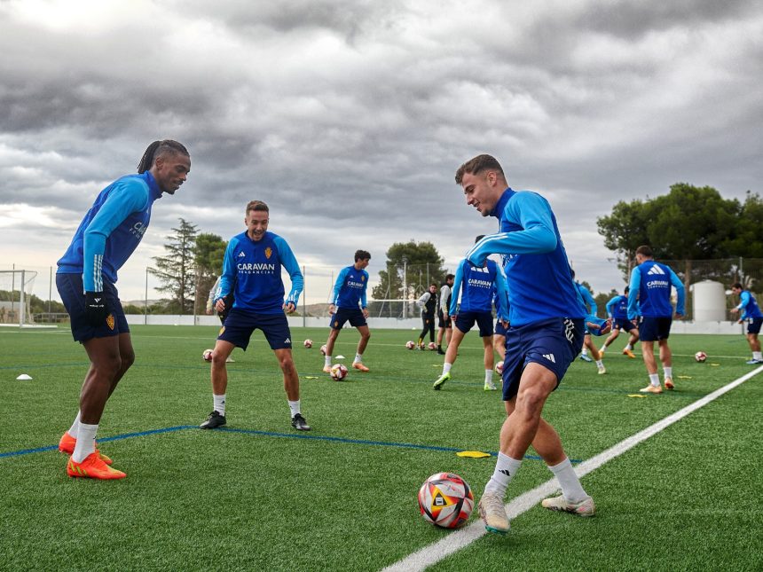 El Real Zaragoza prepara su estreno en Copa