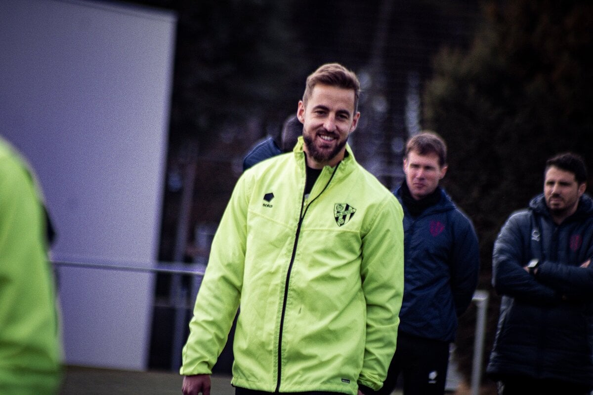 Jorge Pulido en un entrenamiento