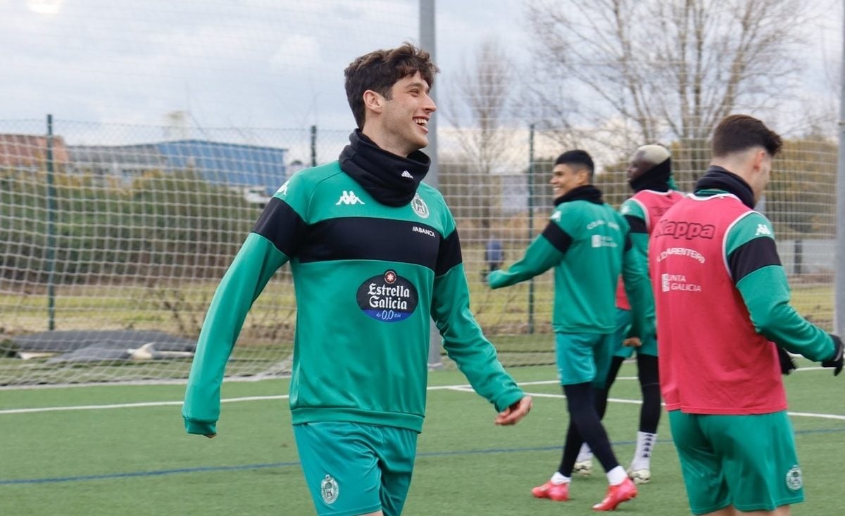 Enol Rodríguez en un entrenamiento