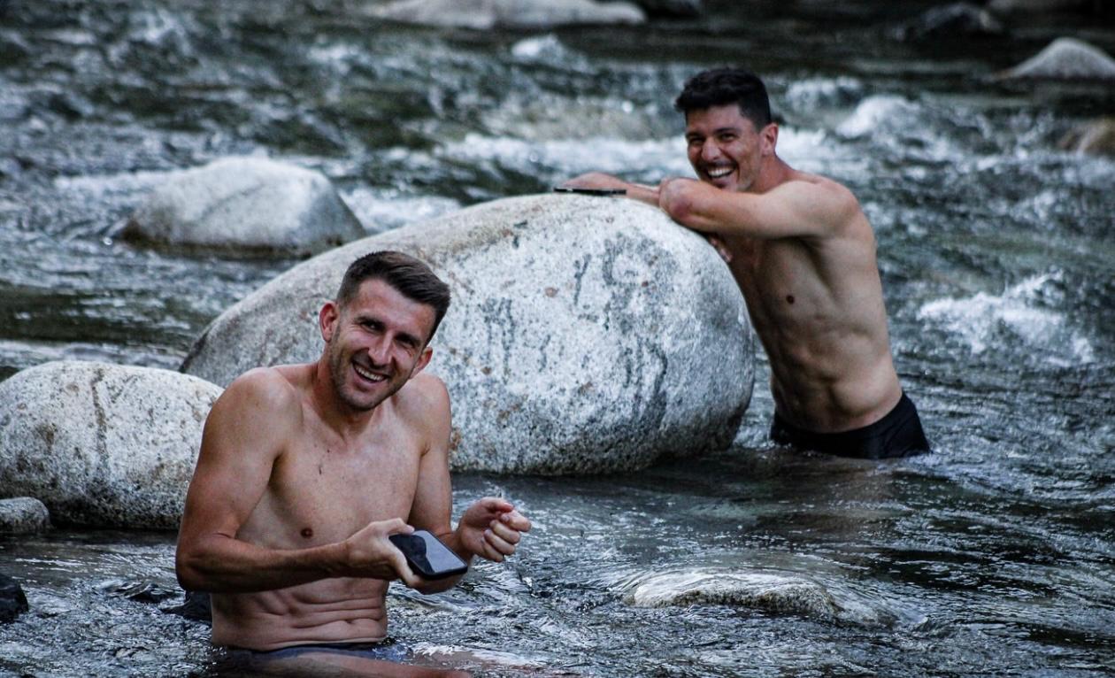 Valentín y Loureiro en el Ésera